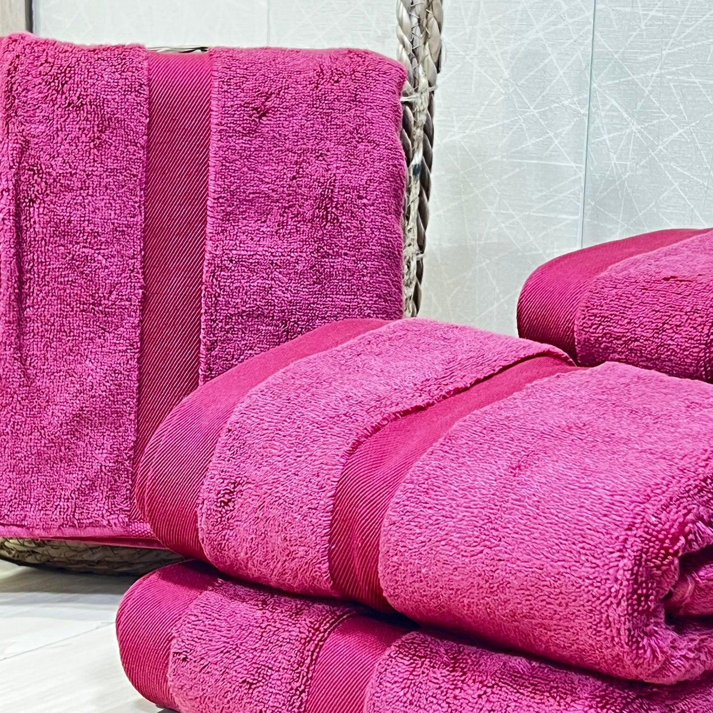 600 GSM Face Towels 100% cotton 50x100 cm بشاكير