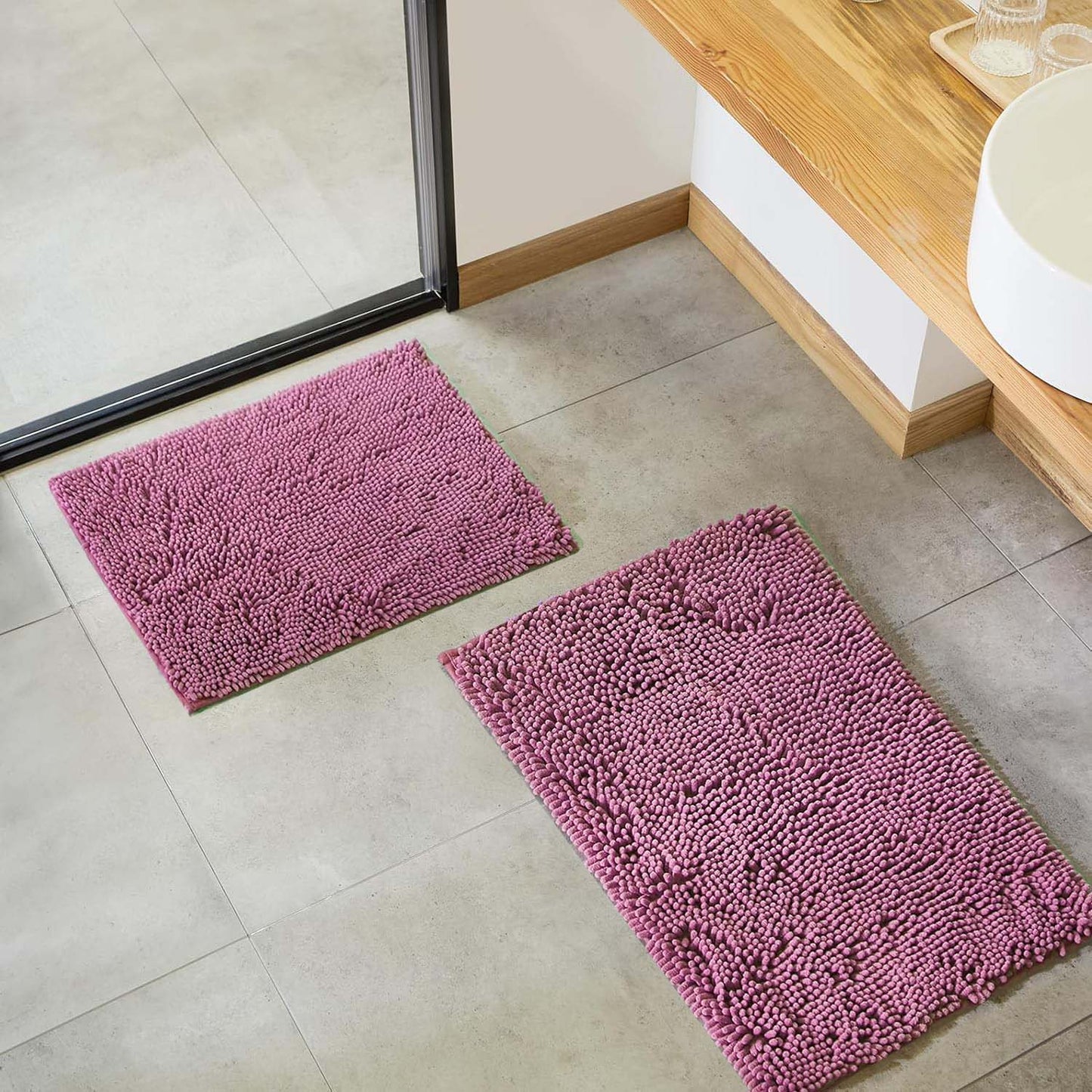 طقم دعسة قطعتين 60*100 سم Chenille 2 PC SET