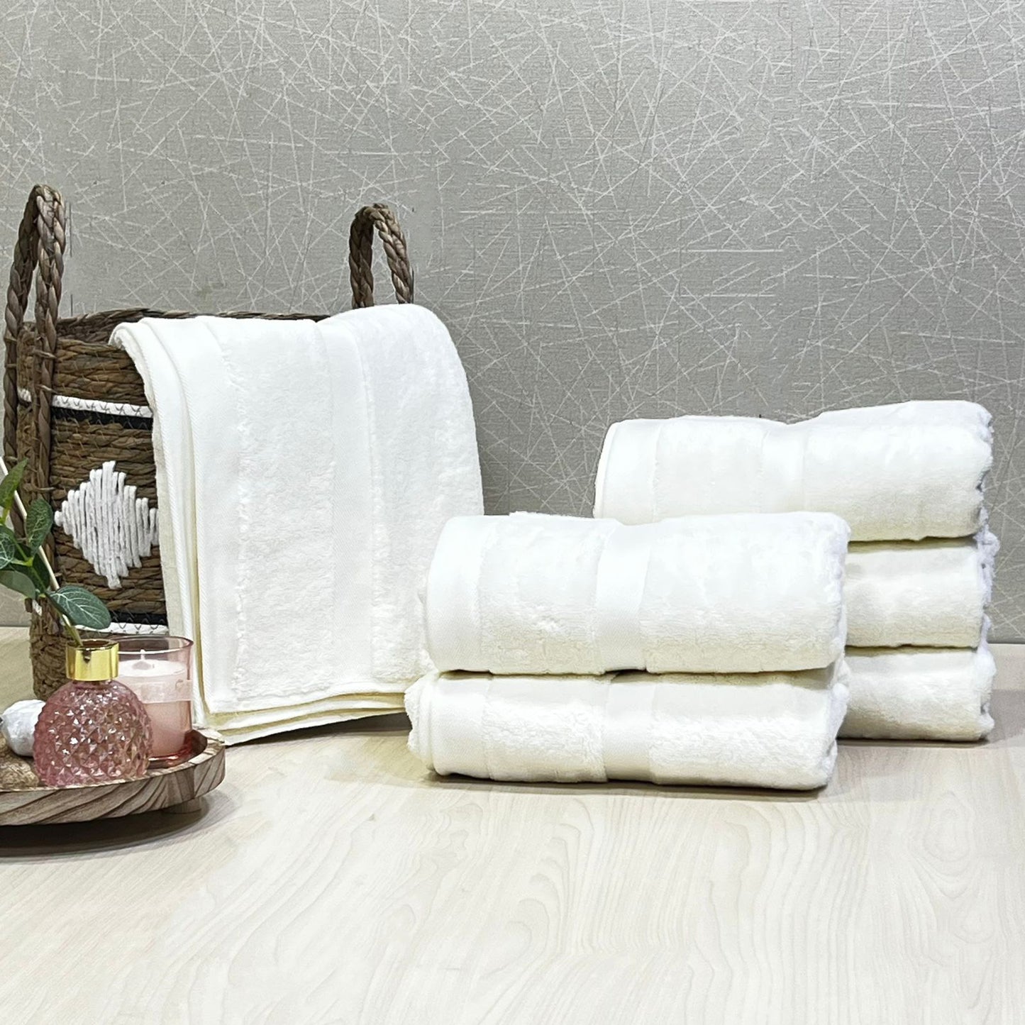 600 GSM Face Towels 100% cotton 50x100 cm بشاكير